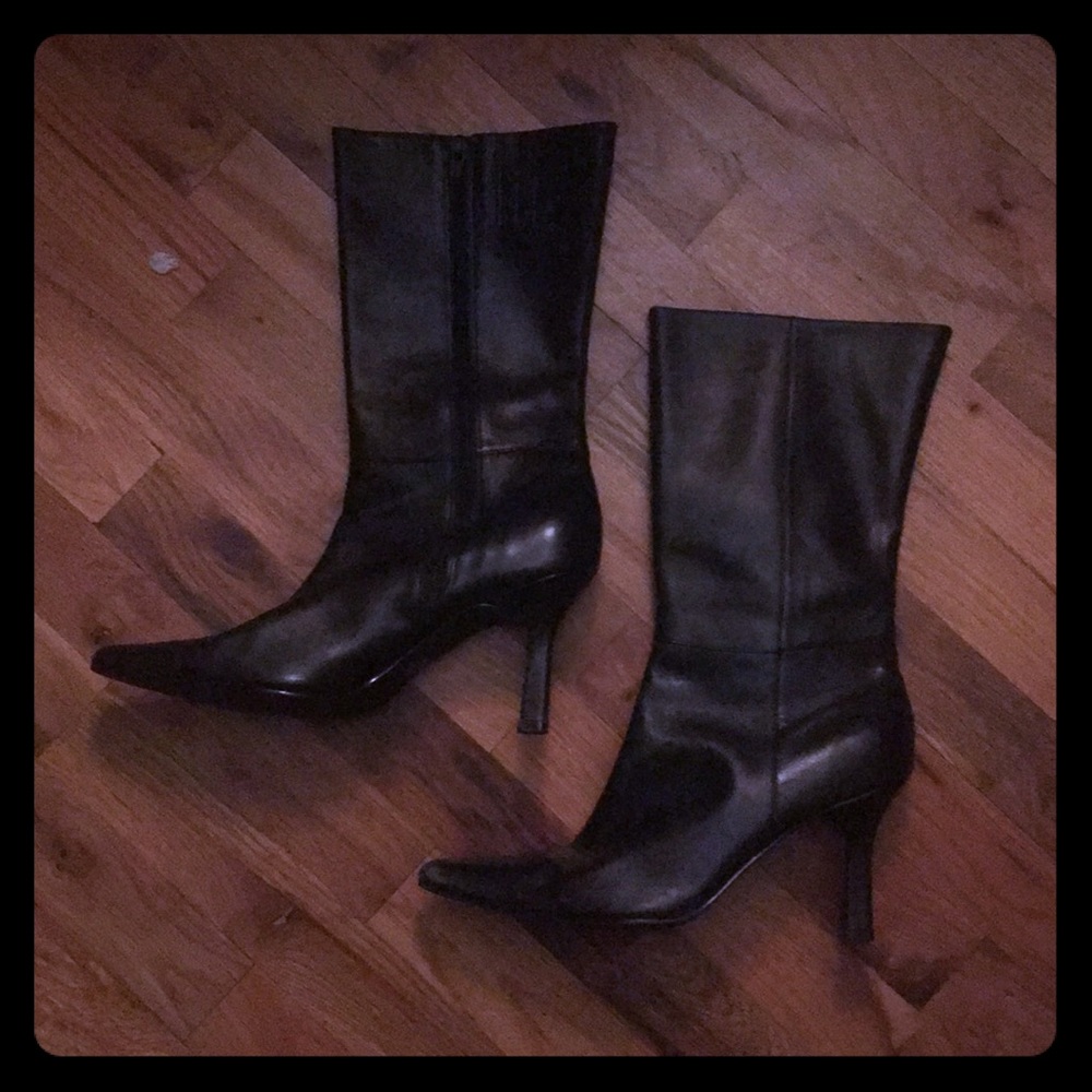 Moda Black Leather Boots! size 9
